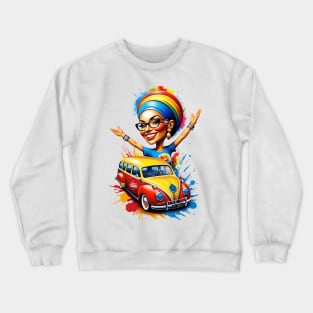 Ride of Elegance: Womanhood on Wheels Crewneck Sweatshirt